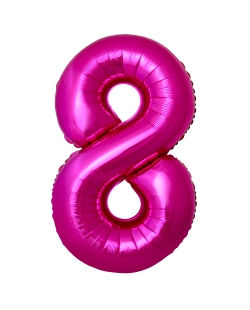 Globo Foil Nº 8 Fucsia 86cm ***OFERTA DTO NO ACUMULABLE