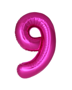 Globo Foil Nº 9 Fucsia 86cm ***OFERTA DTO NO ACUMULABLE