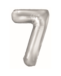 Globo Foil Nº 7 Plata 86cm ***OFERTA DTO NO ACUMULABLE