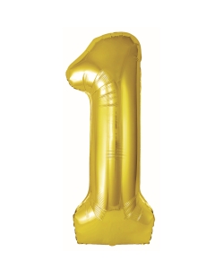 Globo Foil Nº 1 Oro 86cm ***OFERTA DTO NO ACUMULABLE