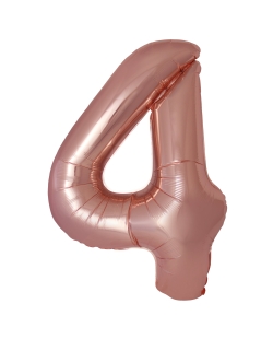 Globo Foil Nº 4 Rosa Oro 86cm ***OFERTA DTO NO ACUMULABLE