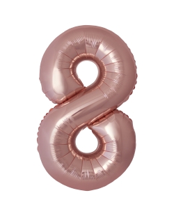 Globo Foil Nº 8 Rosa Oro 86cm ***OFERTA DTO NO ACUMULABLE
