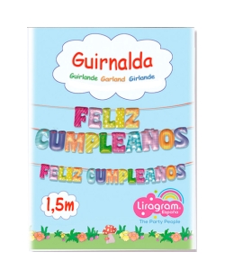 Guirnalda Letras Feliz Cumpleaños 1,5m
