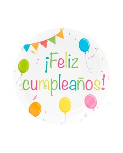 Platos 23cm Feliz Cumpleaños