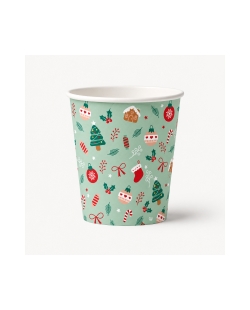 8 Vasos 250ml Navidad Colección Liragram