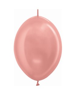 Globo Latex Link-O-Loon 12 Sempertex Metal Rosa Dorado 29cm