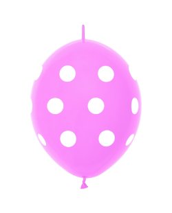 Globo Latex Link-O-Loon 12 Sempertex Fashion Solido Surtido Colores 012 - 015 - 020 - 031 - 040 - 041 - 051 - 061 Puntos Blancos 29cm