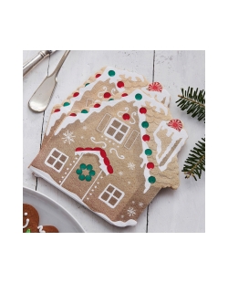 Servilletas Forma Casa Galleta Jengibre 17X17cm ***OFERTA DTO NO ACUMULABLE