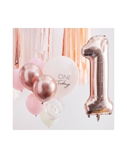 Globos Pink And Rose Gold 1 Today Ballon Bundle ***OFERTA DTO NO ACUMULABLE