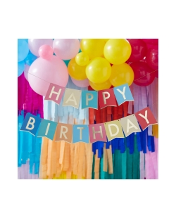 Banderin Happy Bday Multicolor 2X 1,7M ***OFERTA DTO NO ACUMULABLE
