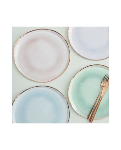 Platos Forma Irregular Acuarela Pastel 24X25cm ***OFERTA DTO NO ACUMULABLE