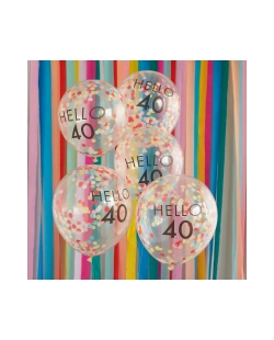 Hola 40 Globos Hitos Brights ***OFERTA DTO NO ACUMULABLE