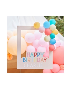 Marco Foto Personalizable Happy Bday Con Globos Latex 72X60cm ***OFERTA DTO NO ACUMULABLE