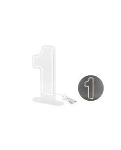Neon Led Numero 1 Blanco 50cm ***OFERTA DTO NO ACUMULABLE