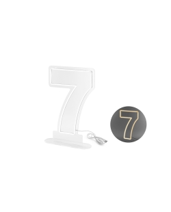 Neon Led Numero 7 Blanco 50cm ***OFERTA DTO NO ACUMULABLE