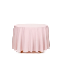 Mantel Redondo Rosa Claro 230cm Poliester ***OFERTA DTO NO ACUMULABLE
