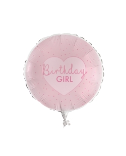 Globo 17/43cm Foil Birthday Girl Rosa ***OFERTA DTO NO ACUMULABLE