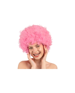 Peluca Afro Rosa Claro ***OFERTA DTO NO ACUMULABLE