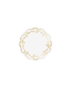 Blonda Blanca Borde Oro 35,5cm ***OFERTA DTO NO ACUMULABLE