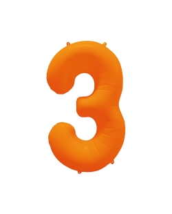 Rm Forma Numero 3 Naranja Neon 86X70cm 