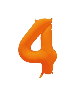 Rm Forma Numero 4 Naranja Neon 86X70cm ***OFERTA DTO NO ACUMULABLE