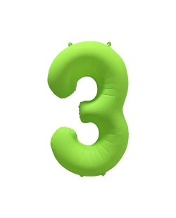 Rm Forma Numero 3 Verde Neon 86X70cm ***OFERTA DTO NO ACUMULABLE