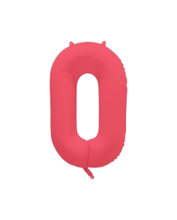 Rm Forma Numero 0 Rojo Neon 86X70cm ***OFERTA DTO NO ACUMULABLE