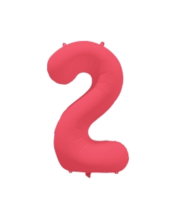 Rm Forma Numero 2 Rojo Neon 86X70cm ***OFERTA DTO NO ACUMULABLE