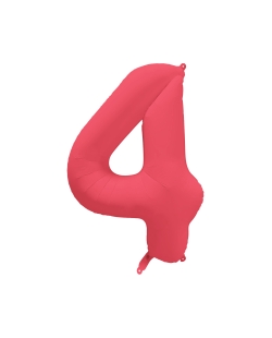 Rm Forma Numero 4 Rojo Neon 86X70cm ***OFERTA DTO NO ACUMULABLE