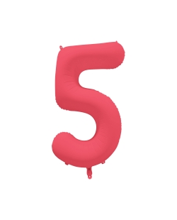 Rm Forma Numero 5 Rojo Neon 86X70cm ***OFERTA DTO NO ACUMULABLE