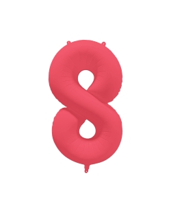 Rm Forma Numero 8 Rojo Neon 86X70cm ***OFERTA DTO NO ACUMULABLE