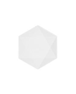 Platos Hexag. 20.8X18cm Vert Decor Blanco