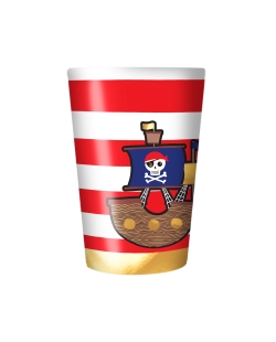 Vasos Plast 430ml Reutilizables Mapa Pirata