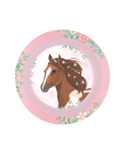 Platos Plastico 21,2cm Reutilizables Caballos
