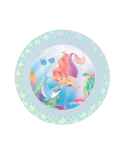 Platos Plastico 21,2cm Reutilizables Oceano Magico