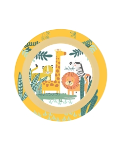 Platos Plastico 21,2cm Reutilizables Jungla