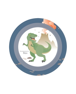 Platos Plastico 21,2cm Reutilizables Dino