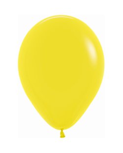 Globo Latex R12 Sempertex Fashion Solido Amarillo 30cm En Bolsa De 50 Unidades