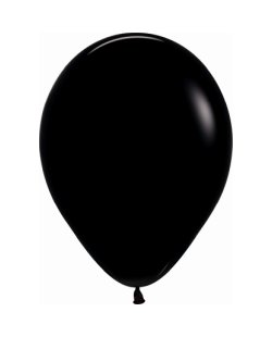 Globo Latex R12 Sempertex Fashion Solido Negro 30cm En Bolsa De 50 Unidades