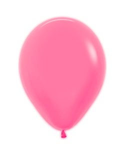 Globo Latex R12 Sempertex Neon Rosado 30cm En Bolsa De 12 Unidades