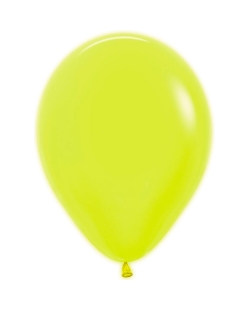 Globo Latex R12 Sempertex Neon Amarillo 30cm En Bolsa De 50 Unidades