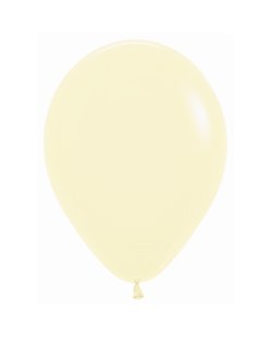 Globo Latex R12 Sempertex Pastel Amarillo 30cm En Bolsa De 12 Unidades