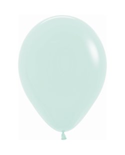 Globo Latex R12 Sempertex Pastel Verde 30cm En Bolsa De 50 Unidades
