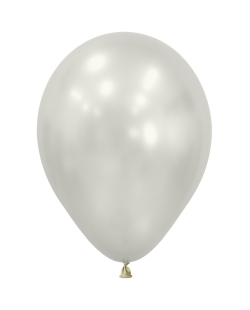 Globo Latex R12 Sempertex Silk Blanco Nacar 30cm En Bolsa De 50 Unidades