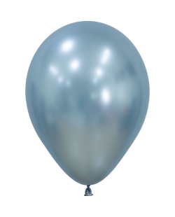 Globo Latex R12 Sempertex Silk Azul Artico 30cm En Bolsa De 50 Unidades