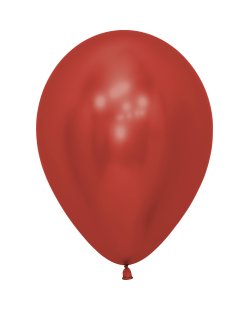 Globo Latex R12 Sempertex Reflex Cristal Rojo 30cm En Bolsa De 50 Unidades