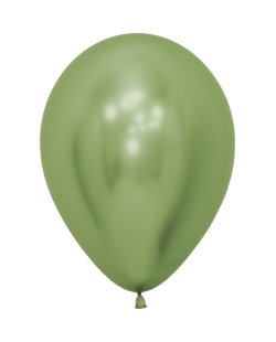 Globo Latex R12 Sempertex Reflex Verde Lima 30cm En Bolsa De 50 Unidades