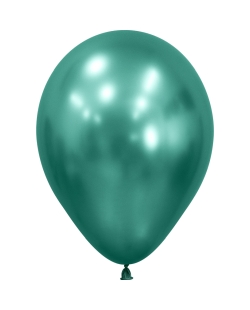 Globo Latex R12 Sempertex Reflex Verde Aurora 30cm En Bolsa De 50 Unidades