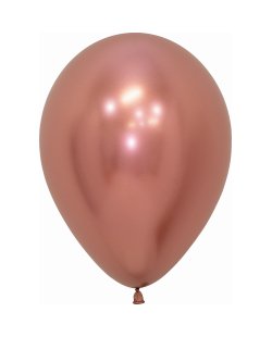 Globo Latex R12 Sempertex Reflex Rosa Dorado 30cm En Bolsa De 50 Unidades