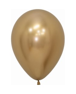 Globo Latex R12 Sempertex Reflex Dorado 30cm En Bolsa De 50 Unidades